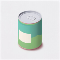 Fototapeta premium flat icon of a can with white background