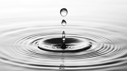 A serene and artistic composition of water's natural patterns, captured in a hyper-detailed macro shot. The image highlights the fluidity and organic rhythm of gentle ripples, set against a perfectl