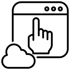 Software As A Service Outline Icon