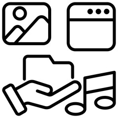 Digital Asset Outline Icon