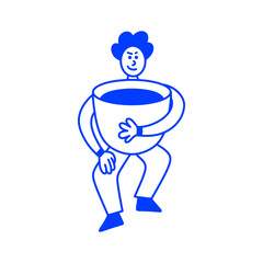 Hand drawing vector logo design elements and graphic elements for advertising, branding, posters and banners. Funny cartoon illustration.
