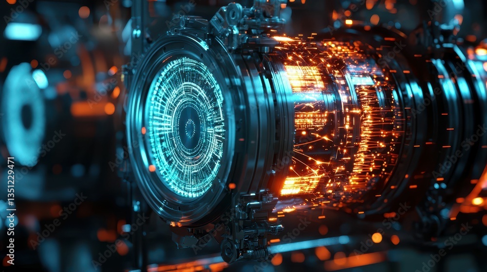 Poster dynamic advanced ai generator with intricate energy flows