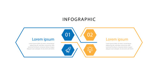 2 step infographic template, 2 table or columns information with line style. Vector timeline can be used workflow, business presentation and web graphic design 