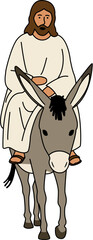 Jesus riding a donkey (Palm sunday)