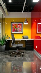 Chic Modern Office Space Featuring Ergonomic Furniture and Design