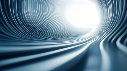 Unique perspective of a tunnel within a tunnel creating an intriguing visual depth and hypnotic effect in a contemporary art space.