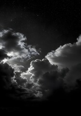 Night clouds with starry sky