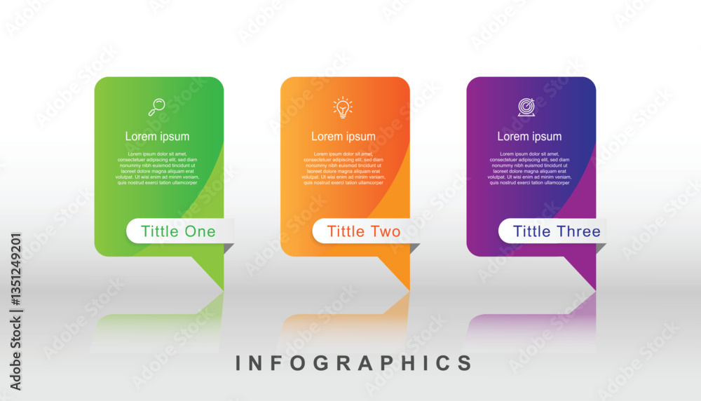 Poster 3 step process infographic template vector with icons can be used for workflow, business information and web graphic design 