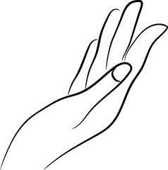 Elegant Single Hand Vector for Expressive Design Elements