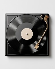 A turntable with a record on top of it