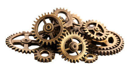 Vintage Gears Collection Arrangement for Industrial Design Projects