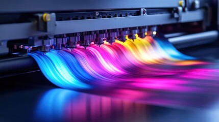 Colorful Ink Printing Machine, Factory, Production