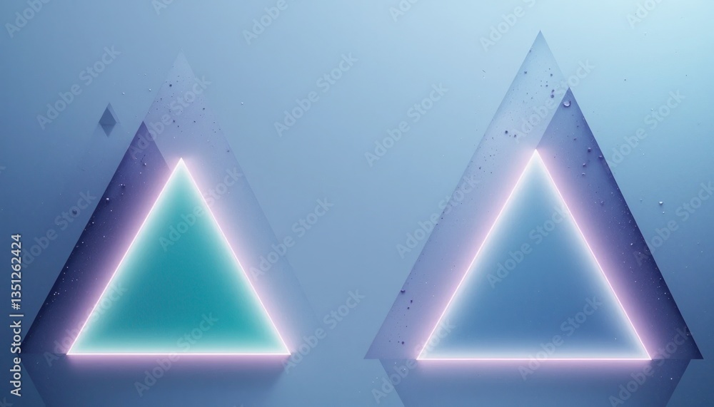 Poster dynamic geometric shapes in digital art virtual space graphic design futuristic environment abstract