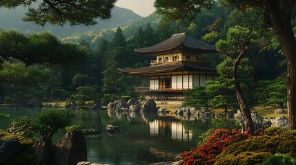 Fototapeta premium Ginkakuji temple kyoto japan beauty pictures