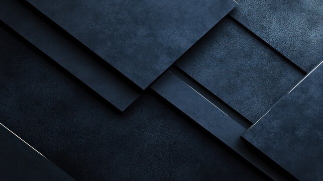 Abstract geometric shapes, dark navy blue, layered squares,  background design,  visual element, for website, print, or digital design