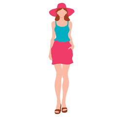 Woman wearing summer outfit