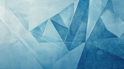 Abstract geometric shapes in cool blue tones, background design