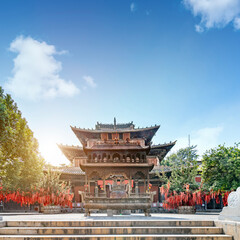 Fototapeta premium Traditional Chinese ancient buildings, Mengzi, Yunnan, China.