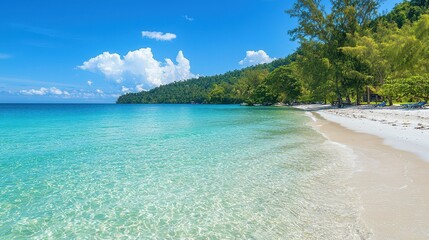 Fototapeta premium Stunning Views of the Beautiful Beaches of Koh Rong Island, Cambodia