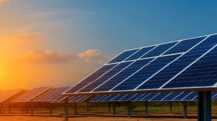A solar farm in the desert harnessing renewable energy for a sustainable future and greener planet.