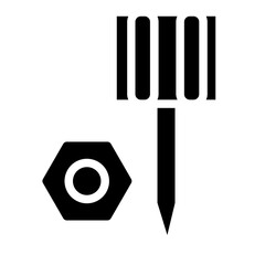 Bolt Lug Nut Glyph Icon
