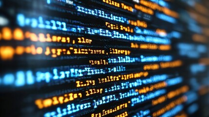 Obraz premium Abstract digital code display with vibrant colors