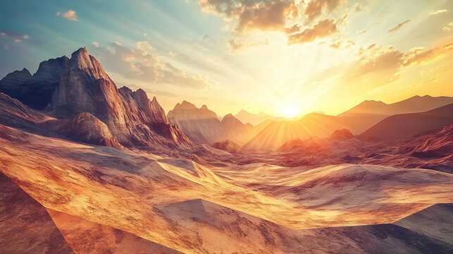 Majestic mountain range silhouetted against a breathtaking sunset sky creating a stunning natural landscape worthy of awe and inspiration.