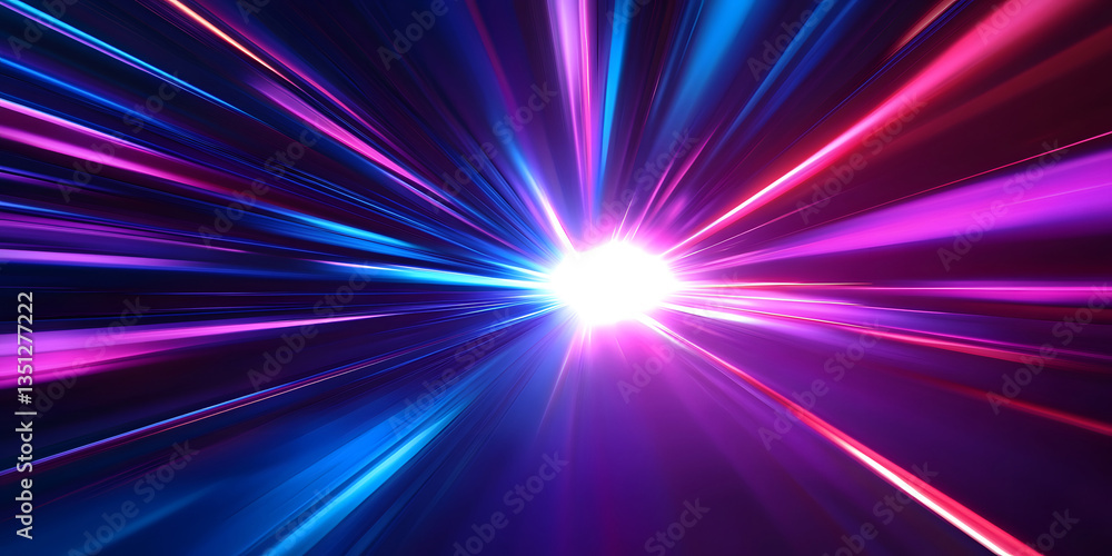Poster dynamic and vibrant lightspeed tech background