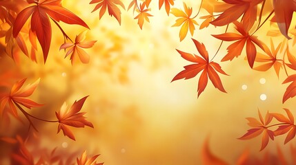 Golden autumn leaves creating warm glow images