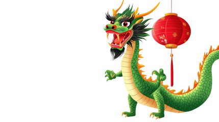 Obraz premium chinese dragon on white background