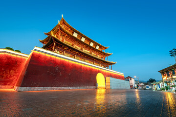 Chaoyang Gate Tower (south entrance gate) in Jianshui, Yunnan, China