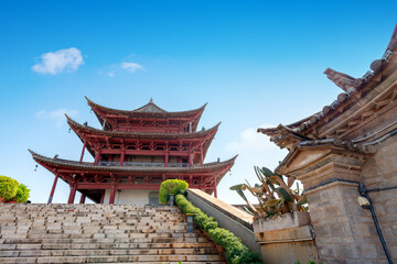 Chaoyang Gate Tower (south entrance gate) in Jianshui, Yunnan, China