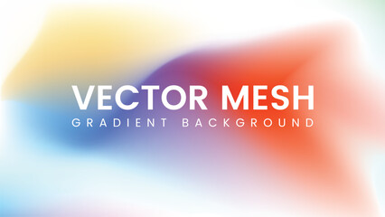 Vector mesh gradient background with watercolor background