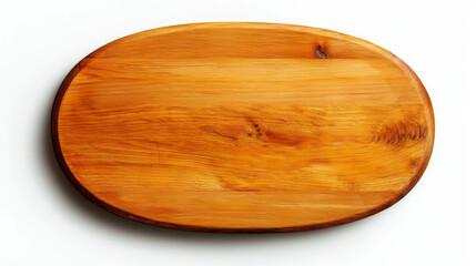 Realistic wooden oval bread board for kitchen and culinary display