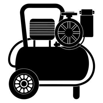 recommend clip art:  High-Quality Air Compressor Silhouette Vector Icon White Background