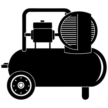 black air compressor on wheels clip art preview
