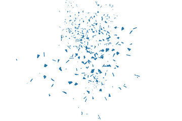 blue particles splashes