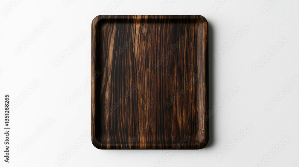 Aufkleber realistic empty square carving board for kitchen use or display