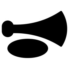 Trumpet Horn Blow Glyph Icon