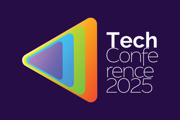 Vibrant Tech Conference Logo Template