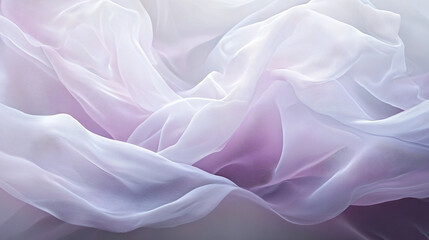 Obraz premium Soft white and pink fabric intertwined captured under natural light to highlight its silky texture and gentle color harmony for visual delight.