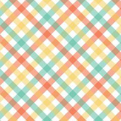 Colorful gingham seamless pattern.Multicolor checkered tartan plaid repeat pattern in.Geometric vector background wallpaper.