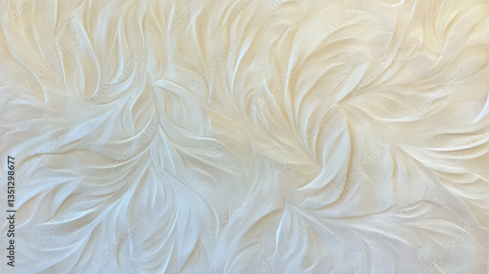 Poster Abstract textured pattern of etched bone and ivory with chaos and flowing motif