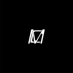 Obraz premium Letter MC, MC letter logo icon isolated on dark background
