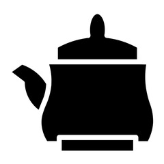 Obraz premium Kettle Teapot Drink Glyph Icon