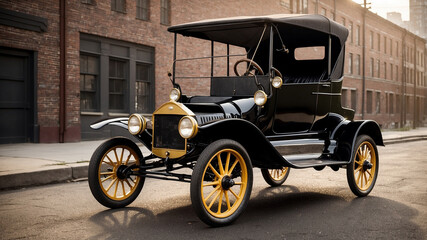 vintage car on the street