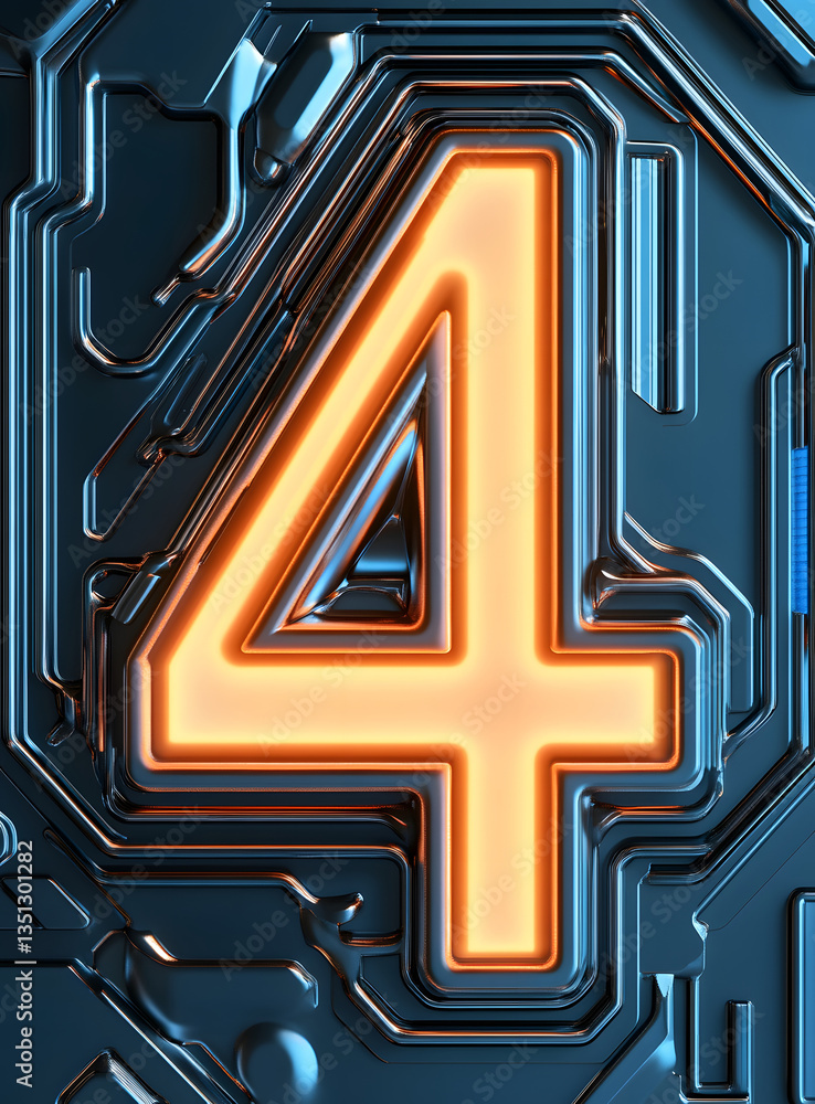 Poster 3d rendering digital font big sale event countdown concept element
