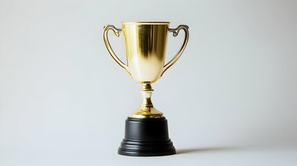Gold trophy award winner achievement success celebration studio background