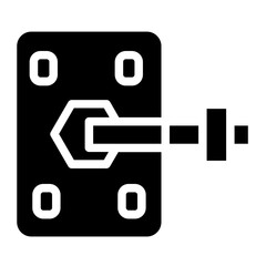 Open Door Handle Glyph Icon