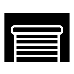 Rolling Door Shop Glyph Icon
